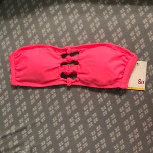 So Bandeau Swim Top Pink